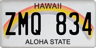 HI license plate ZMQ834