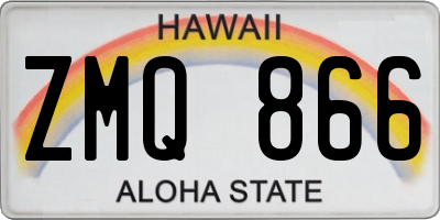 HI license plate ZMQ866