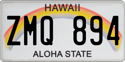 HI license plate ZMQ894