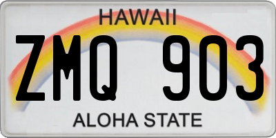 HI license plate ZMQ903