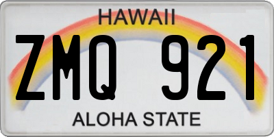 HI license plate ZMQ921