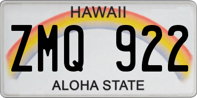 HI license plate ZMQ922