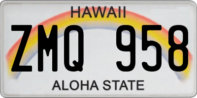 HI license plate ZMQ958