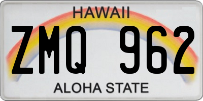 HI license plate ZMQ962