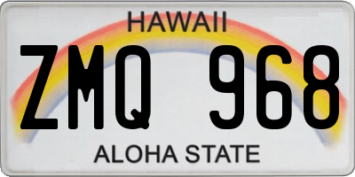 HI license plate ZMQ968