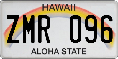 HI license plate ZMR096