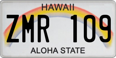 HI license plate ZMR109
