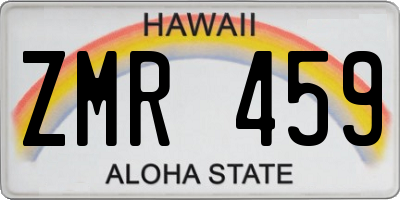 HI license plate ZMR459