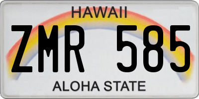 HI license plate ZMR585