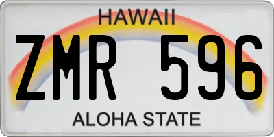 HI license plate ZMR596