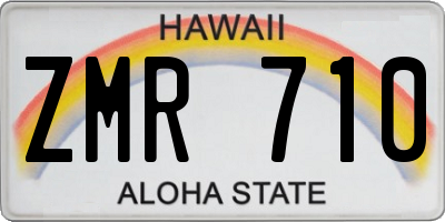 HI license plate ZMR710