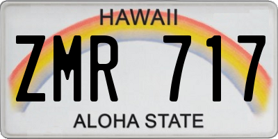 HI license plate ZMR717