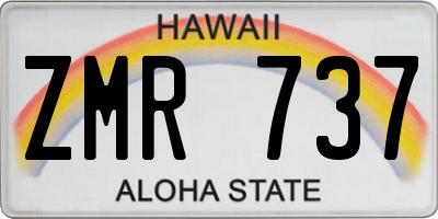 HI license plate ZMR737