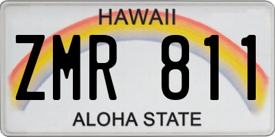 HI license plate ZMR811