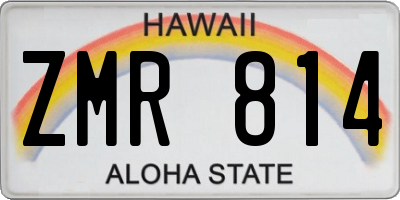 HI license plate ZMR814