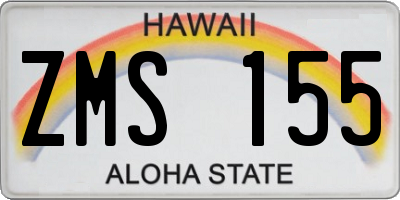 HI license plate ZMS155
