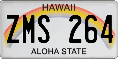 HI license plate ZMS264
