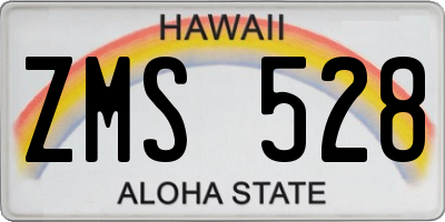 HI license plate ZMS528