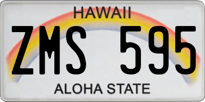HI license plate ZMS595