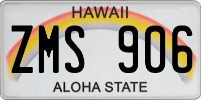 HI license plate ZMS906