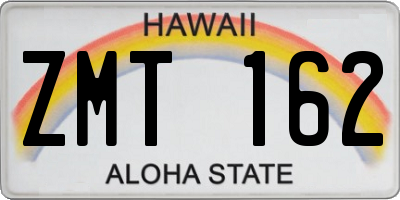 HI license plate ZMT162