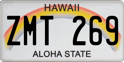 HI license plate ZMT269