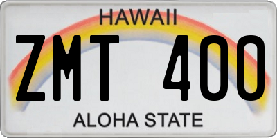 HI license plate ZMT400