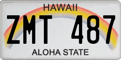 HI license plate ZMT487