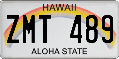 HI license plate ZMT489