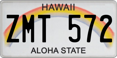 HI license plate ZMT572