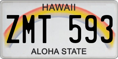 HI license plate ZMT593