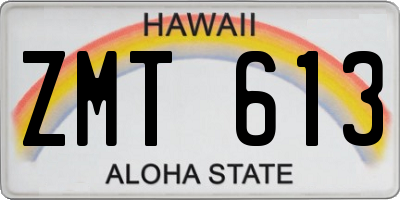 HI license plate ZMT613