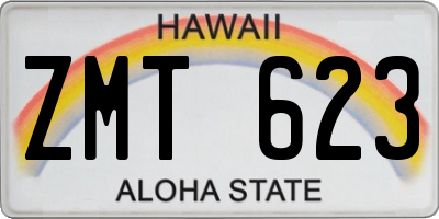HI license plate ZMT623
