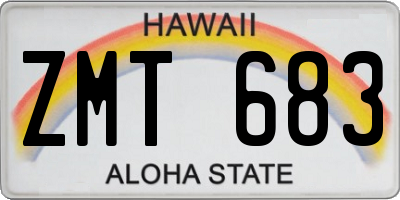 HI license plate ZMT683