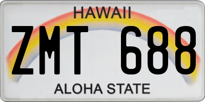 HI license plate ZMT688