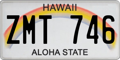 HI license plate ZMT746