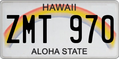 HI license plate ZMT970