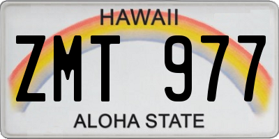 HI license plate ZMT977