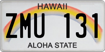 HI license plate ZMU131