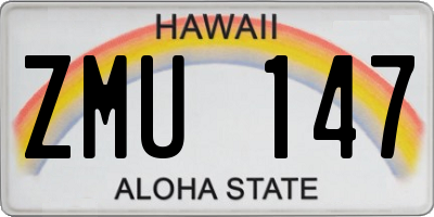 HI license plate ZMU147