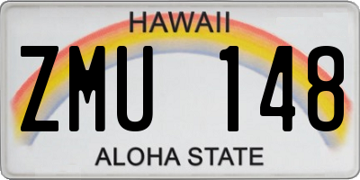 HI license plate ZMU148