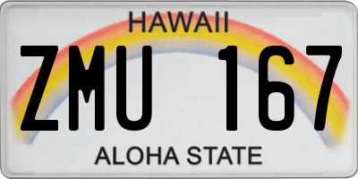 HI license plate ZMU167