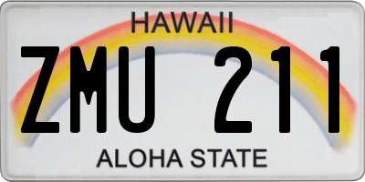 HI license plate ZMU211