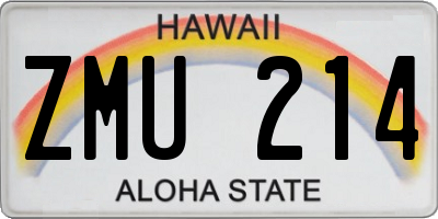 HI license plate ZMU214