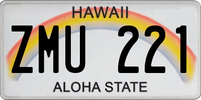 HI license plate ZMU221