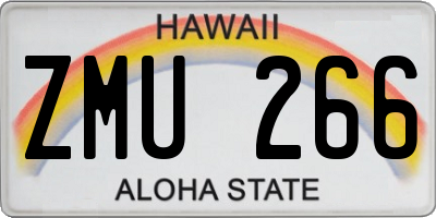 HI license plate ZMU266