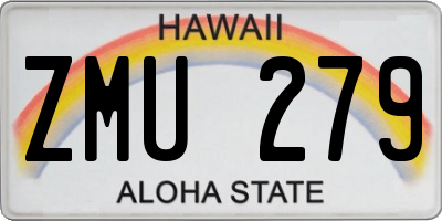HI license plate ZMU279