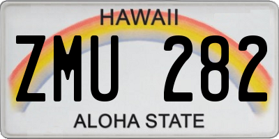 HI license plate ZMU282
