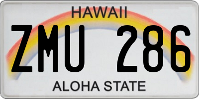 HI license plate ZMU286