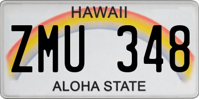 HI license plate ZMU348